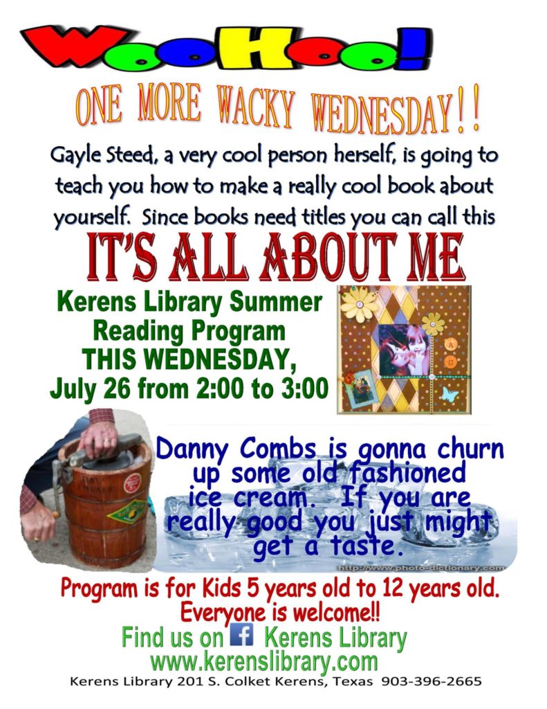 July 26 Reading Program Kerens